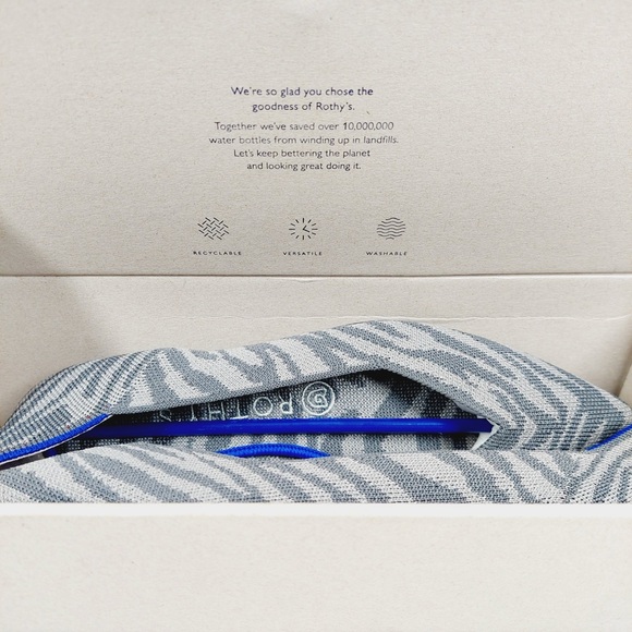 NEW Rothy's The Flat Grey Zebra Knit Round Toe Slip On Loafers E877 - Picture 9 of 10